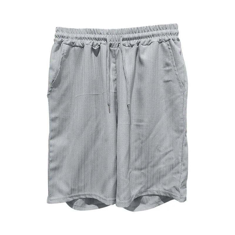 Summer European and American Style Men's Clothing Short Sleeve Cardigan Suit Men's Casual Loose Short Sleeves Shorts Beach Suit