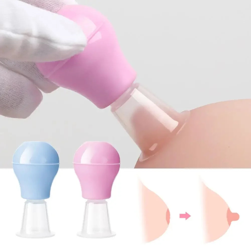 Nipple Sucker Breast Enlarger Pump Puerpera Nipple Correction Inverted Nipple TreatmentRepair Suction Bottle Silicone Tools