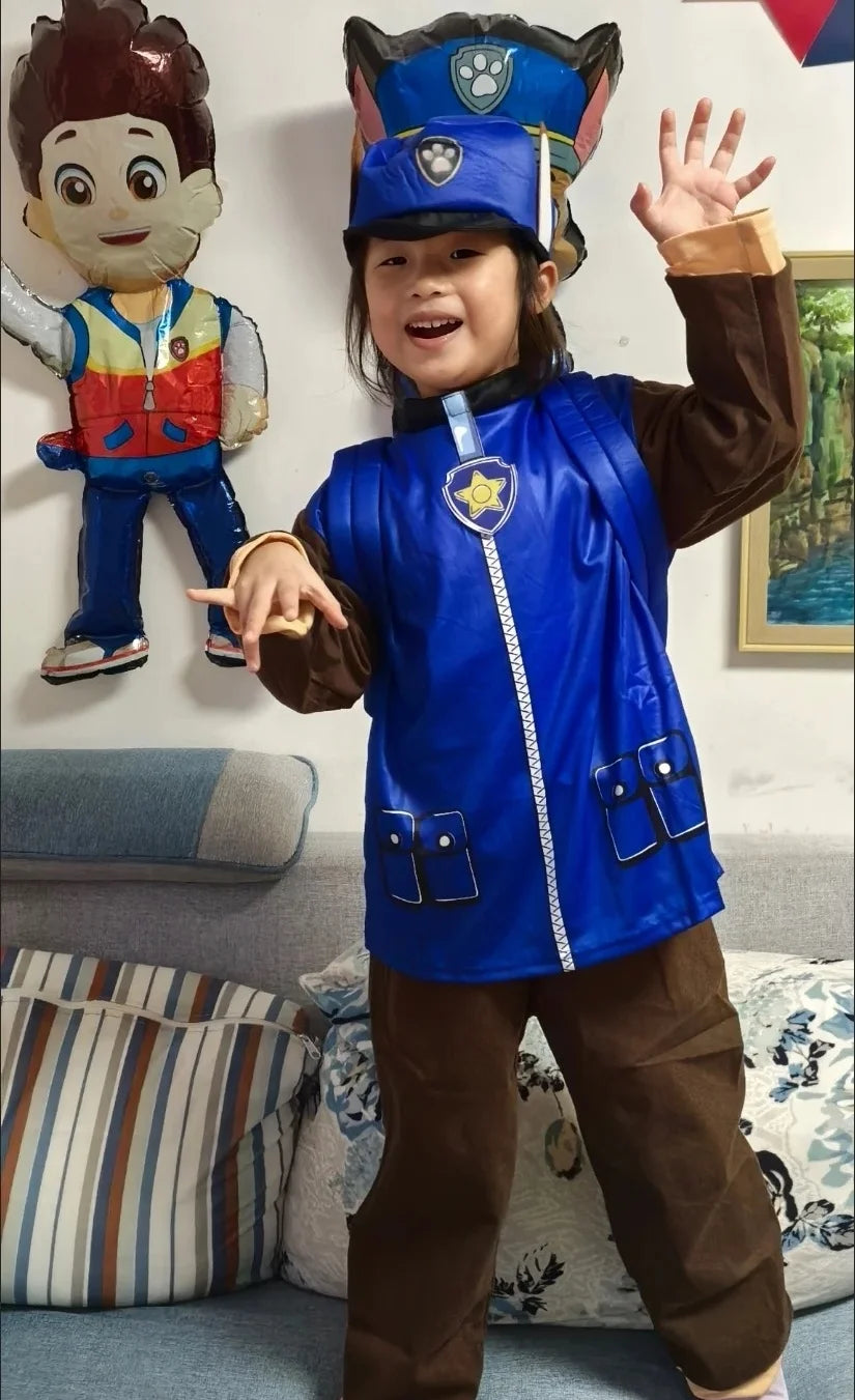 PAW Patrol Cartoon Rocky Rubble Skye Marshall Zuma Chase Cosplay Costume Halloween Purim Kids Birthday Party Gift Fancy Dress