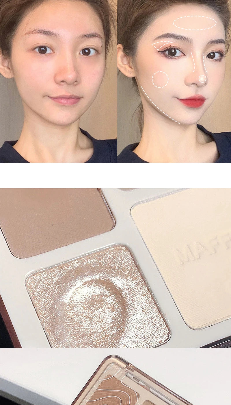 Palette de contour 4 couleurs MAFFICK : éclaircissant mat