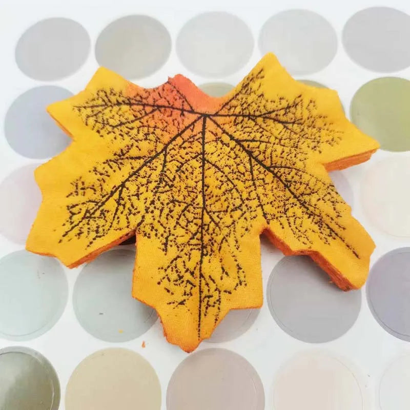 Yannew 500pcs Artificial Fall Maple Leaves Silk Leaf for Craft DIY Thanksgiving Wedding Party Decoration Autumn Home Table Decor