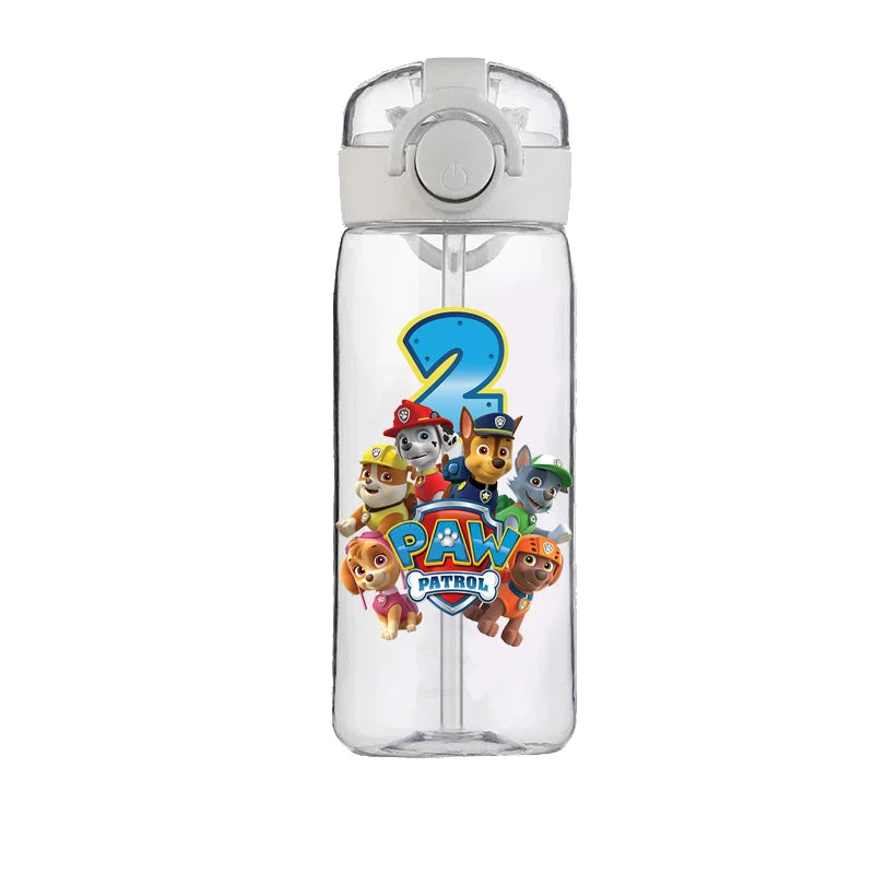 PAW Patrol Chase Cup Clear Brand High Quality Water Bottle Outdoor Sport Leak Proof Plastic School Water Bottle for Kids 400ML
