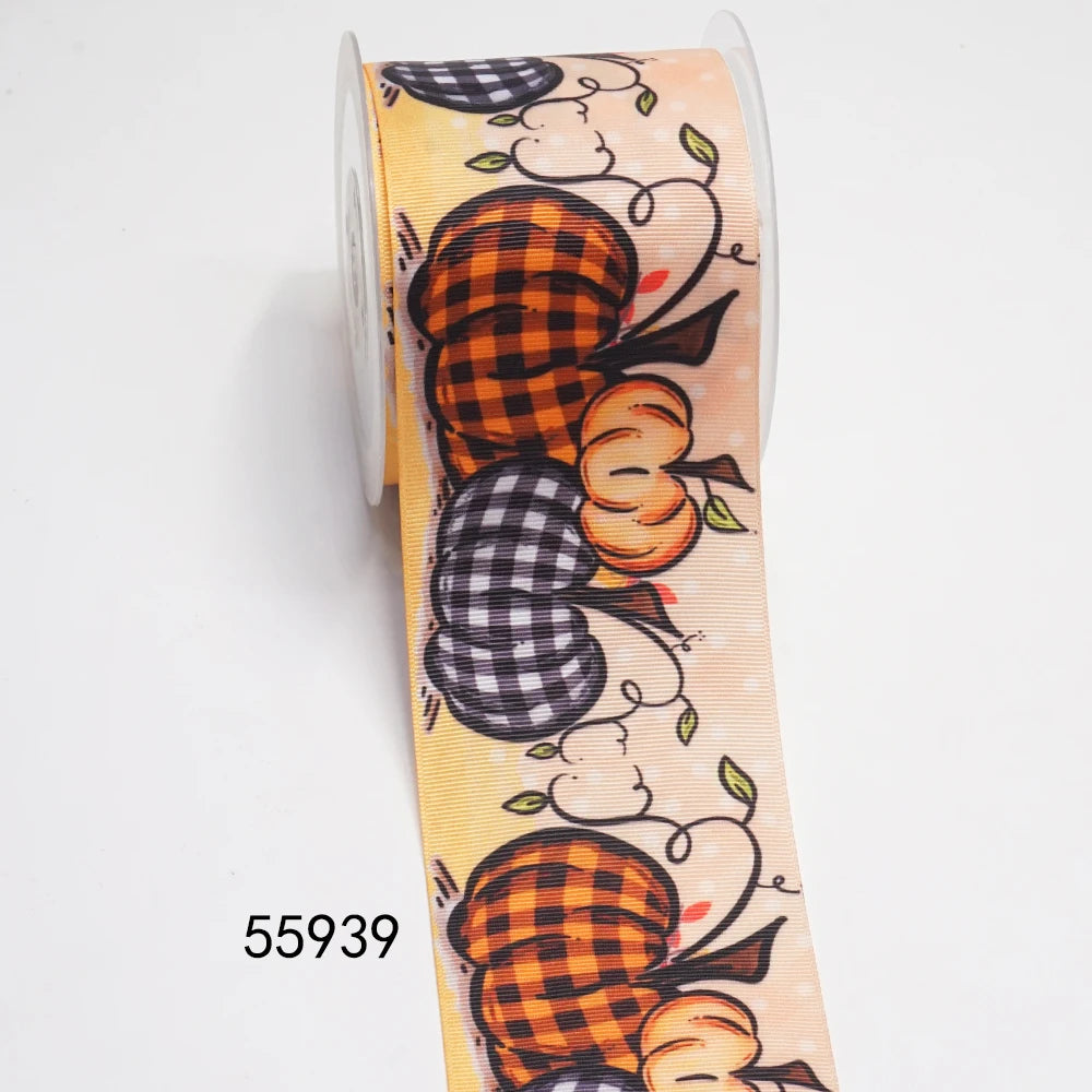 DIY Thanksgiving Day Printed Grosgrain Ribbon For Craft Supplies Sewing Accessories 5 Yards, Planar Resins 10 Pieces. 55780
