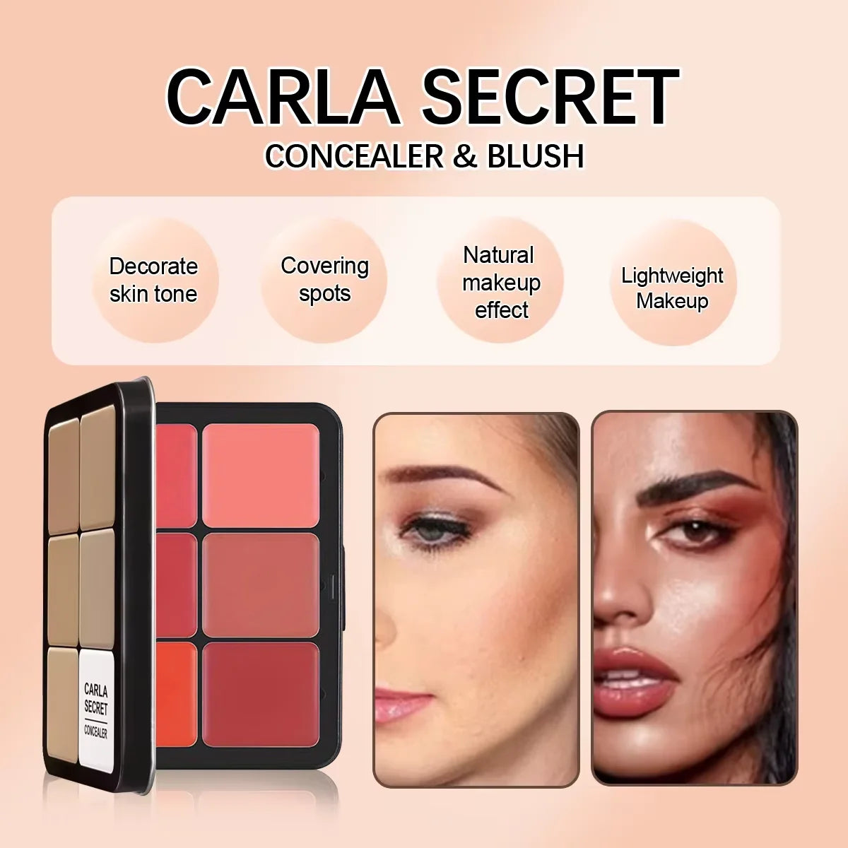 Palette 12 couleurs  blush crème matte highlight contour