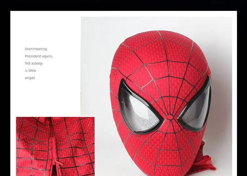 Marvel Spiderman Mask With Hard Face Shell & Magnetic Eyes Hero VenomScreen Printed Fabric 3d Webs Manual version Cos Gift