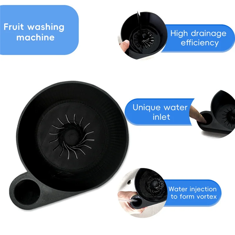 A76G-Fruit And Vegetable Washer Machine Vegetable Washing Drain Pan Portable Fast Cleaning For Fresher Produce