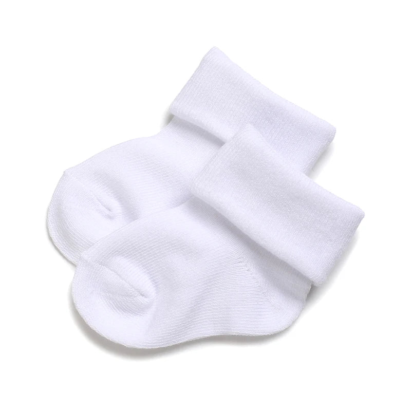 3 Pairs White Baptism Lovely Cotton Baby Socks 0-1 Year Old Newbor Baby Boys And Girls