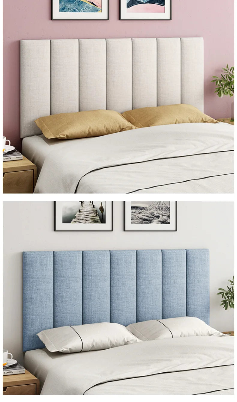 Têtes de lit de chambre à coucher, sac souple en lin, hôtel, club-house, fond mural, sac souple, coussin Tatami, meubles de maison auto-adhésifs