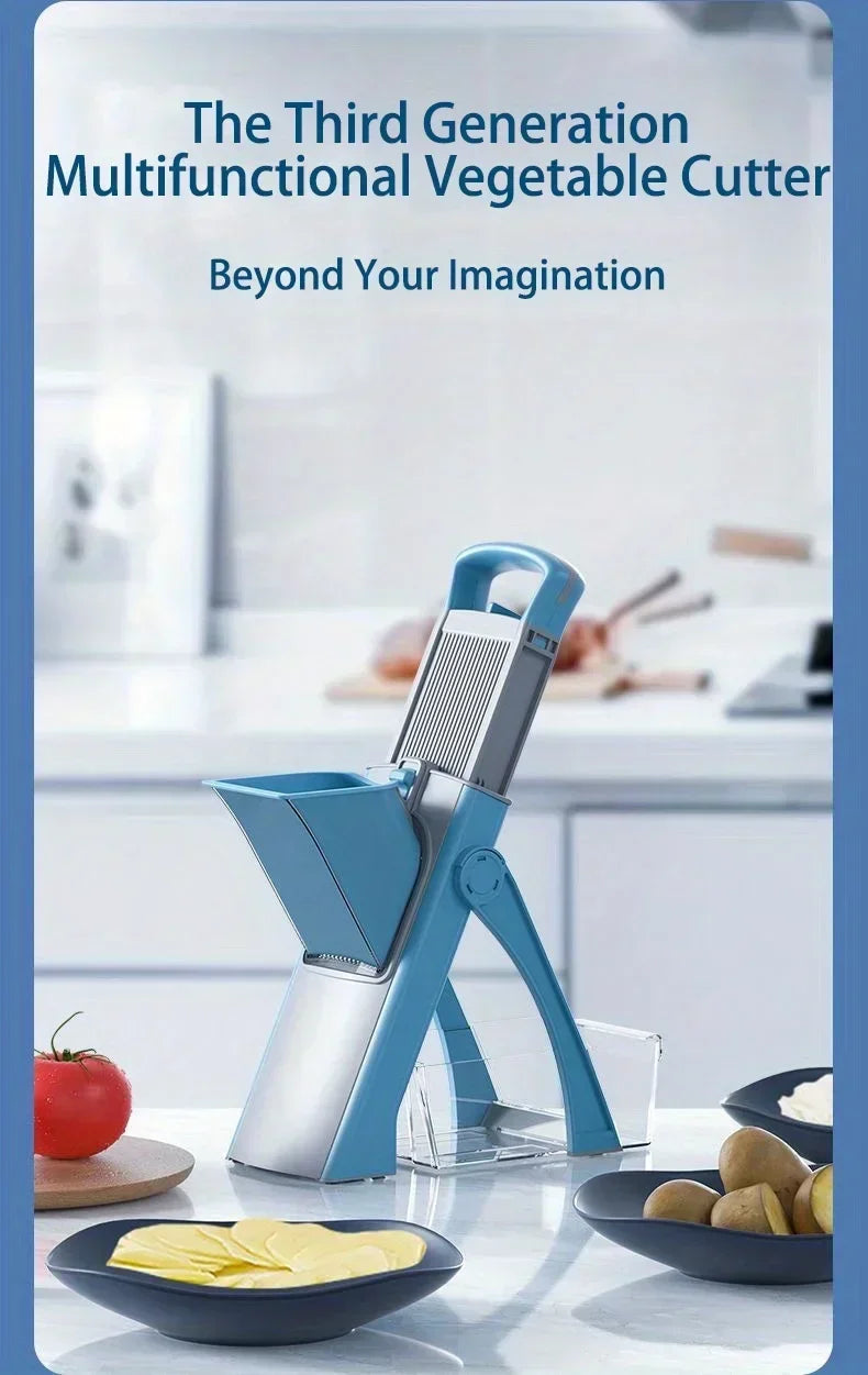 1 Multifunctional Vegetable and Fruit Slicer and Grater Set - Efficiently Chop, Grate and Slice Potatoes and More Kitchen Tools