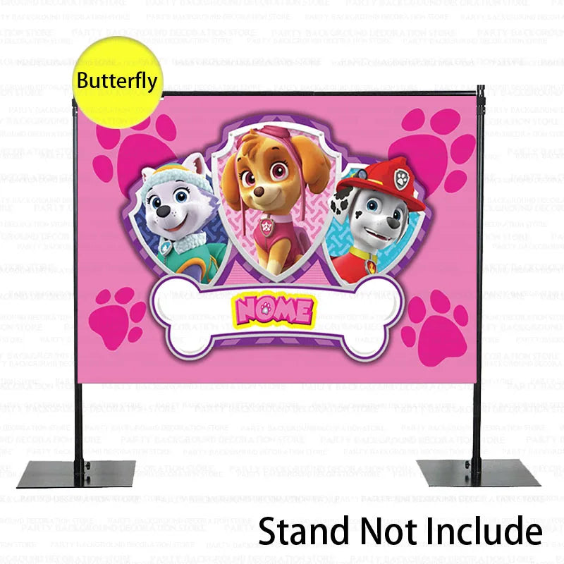 Halloween Paw Patrol Dogs Rescue Chase Marshall Skye Boys Backdrop Girls Birthday Party Decor Baby Shower Background Banner