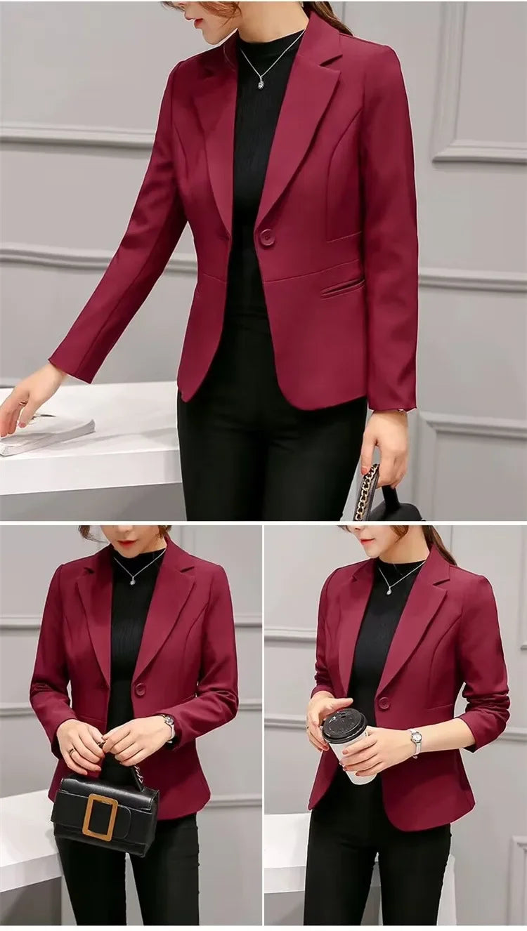 Slim Fit Women's Business Jacket Commuter StyleSmall Size Office Goddess Suit Top Casual ElegantChinese Fashion Coat