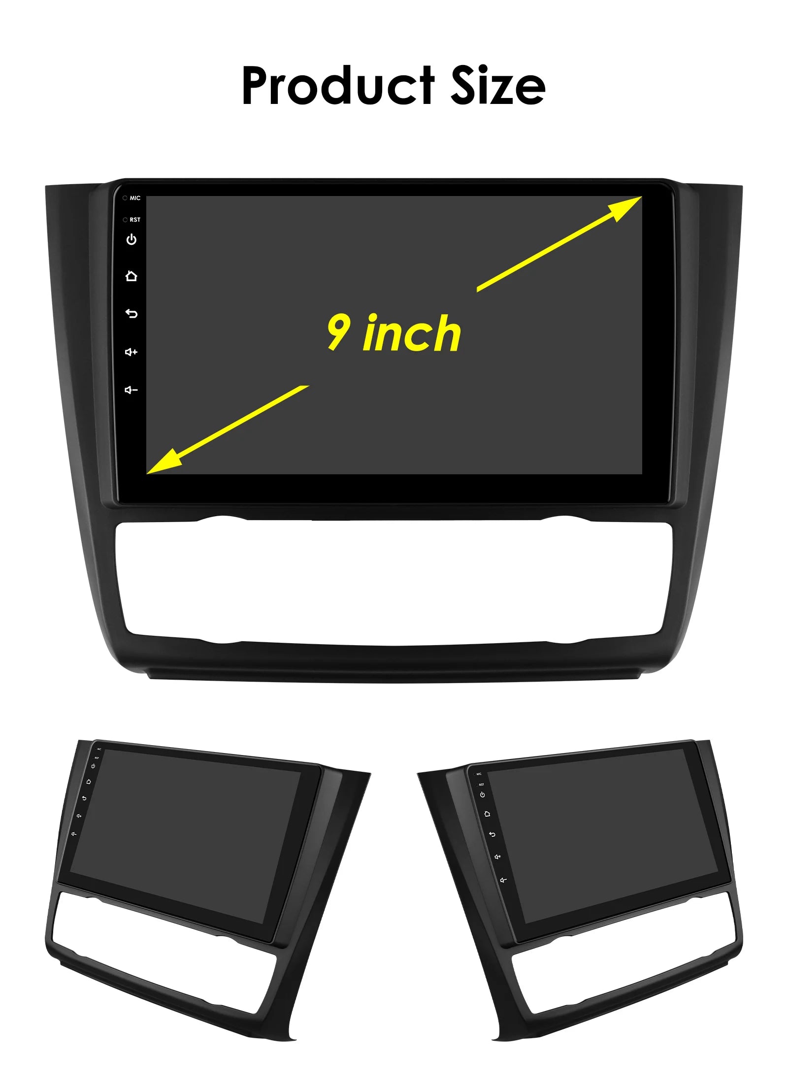 Hizpo 9inch 2Din Android13 Car Radio for BMW 1 Series E81 E82 E87 E88 AT MT Navigation GPS RDS DSP Android Auto CarPlay 360° CAM