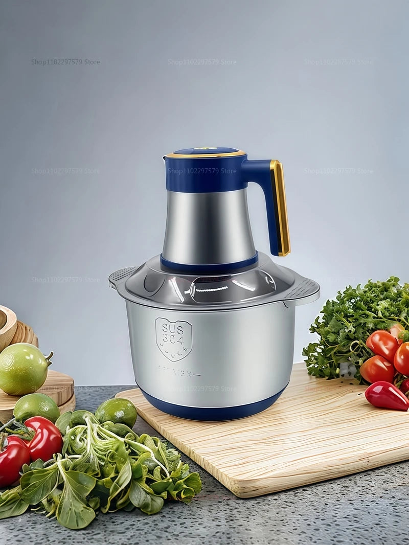 Electric Meat Grinder 304 Stainless Steel Food Processor Multi-Function Vegetable Mincer Baby Food Blender Kitchen Appliance