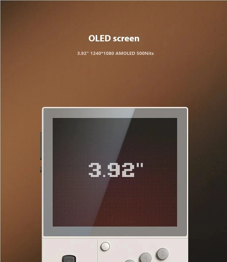 Retroid Pocket Classic Game Console 1240*1080 AMOLED 500Nits 3.92" Screen Custom 6 Keys 5000mAh Retro Handheld Game Console