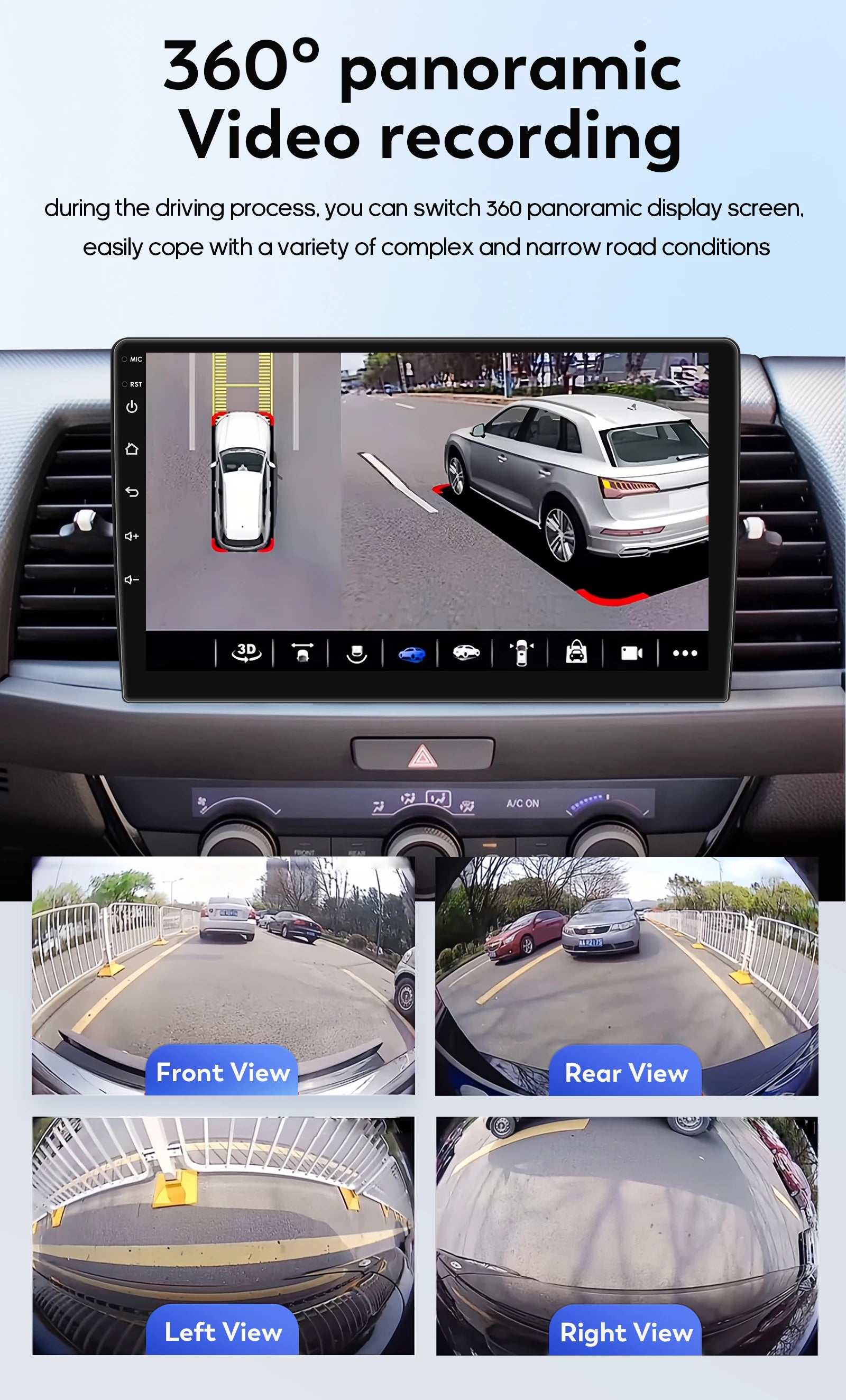 Hizpo 9inch 2Din Android13 Car Radio for BMW 1 Series E81 E82 E87 E88 AT MT Navigation GPS RDS DSP Android Auto CarPlay 360° CAM
