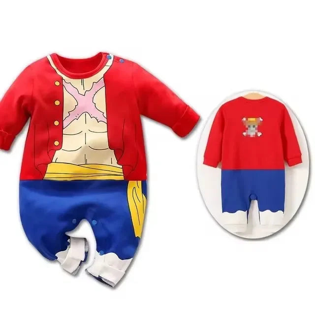 0-18 Months Anime Baby Rompers Newborn Cosplay Costume Infant Cotton Clothes Boys Girls Kids Outfit