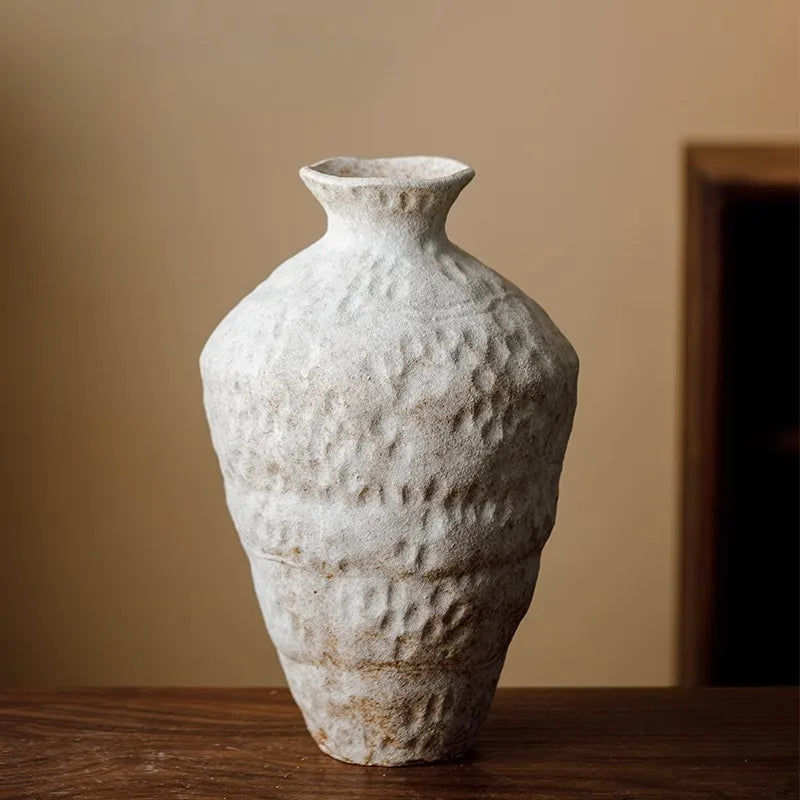 Ceramics Vintage Living Room Vases Retro Classic Simple Art Bedroom Tabletop Vase Creative Design Modern Home Decoration