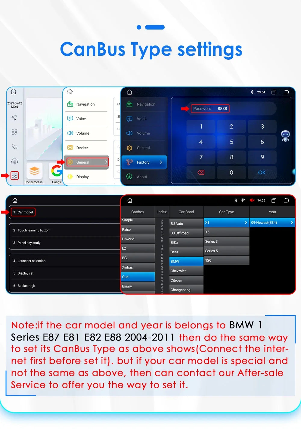 Hizpo 9inch 2Din Android13 Car Radio for BMW 1 Series E81 E82 E87 E88 AT MT Navigation GPS RDS DSP Android Auto CarPlay 360° CAM