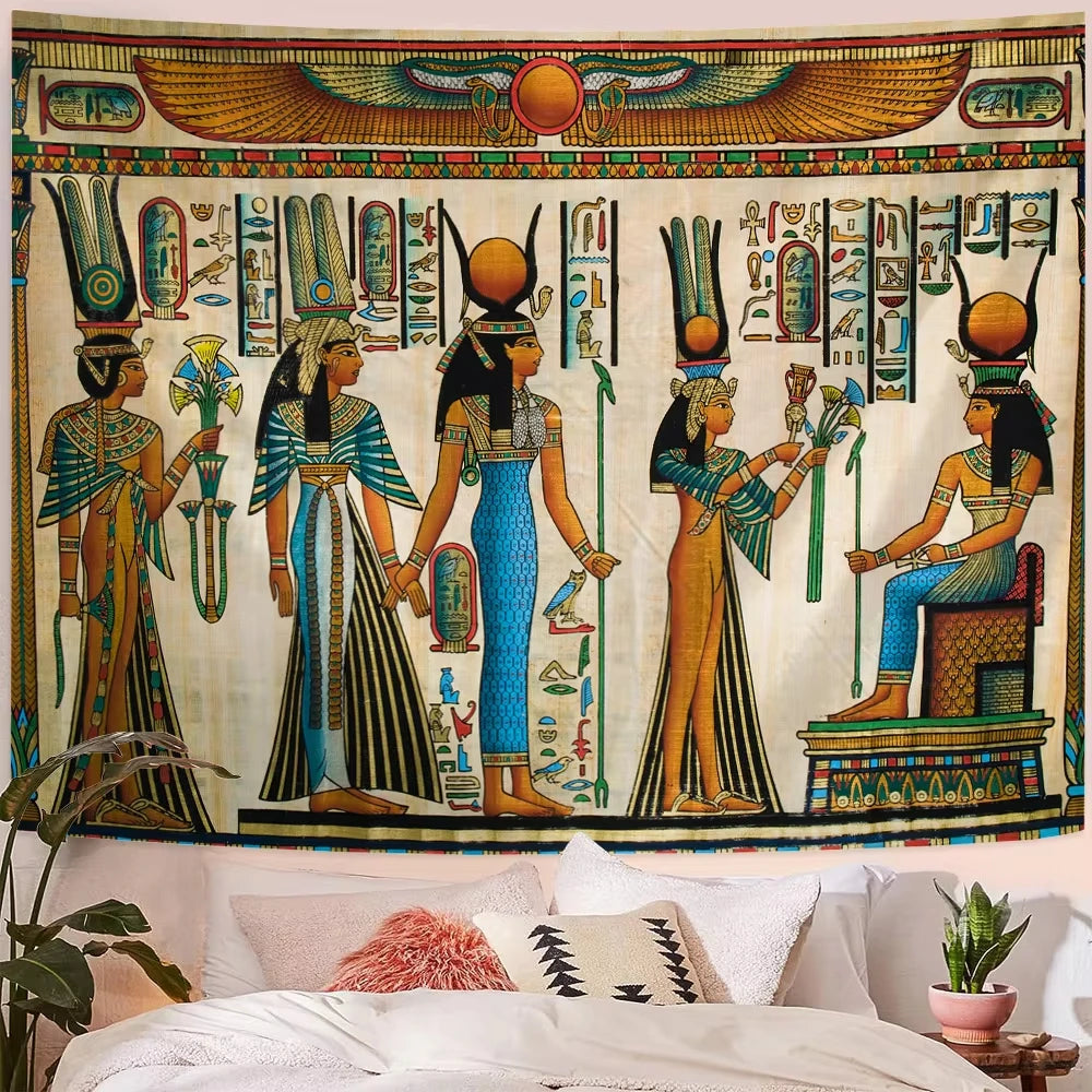 VIKAMA Ancient Egyptian Tapestry Holy Beetle Elephantine Scandinavian Style Living Room Room Decoration