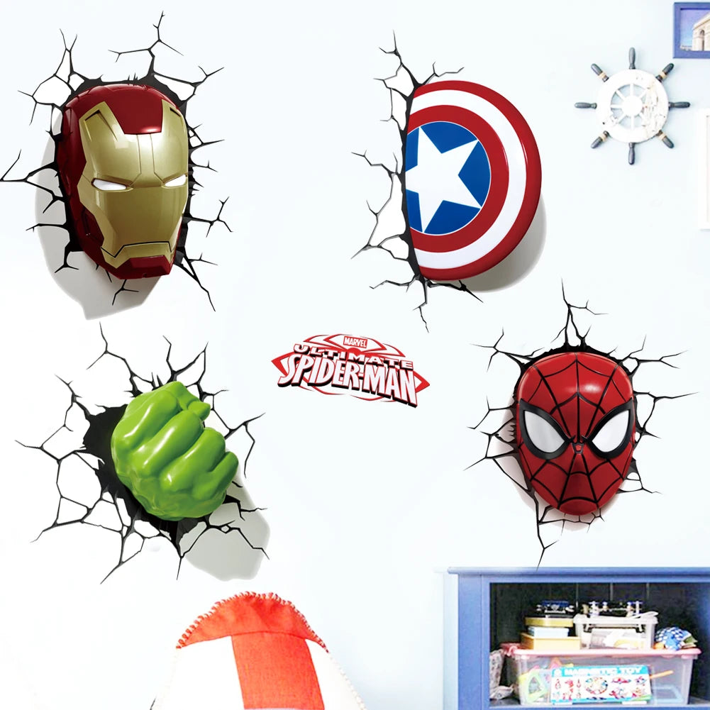 3D superhero spider wallpaper stickers for children's rooms, boys' bedrooms, self-adhesive home wall decorations, vinyl stickers