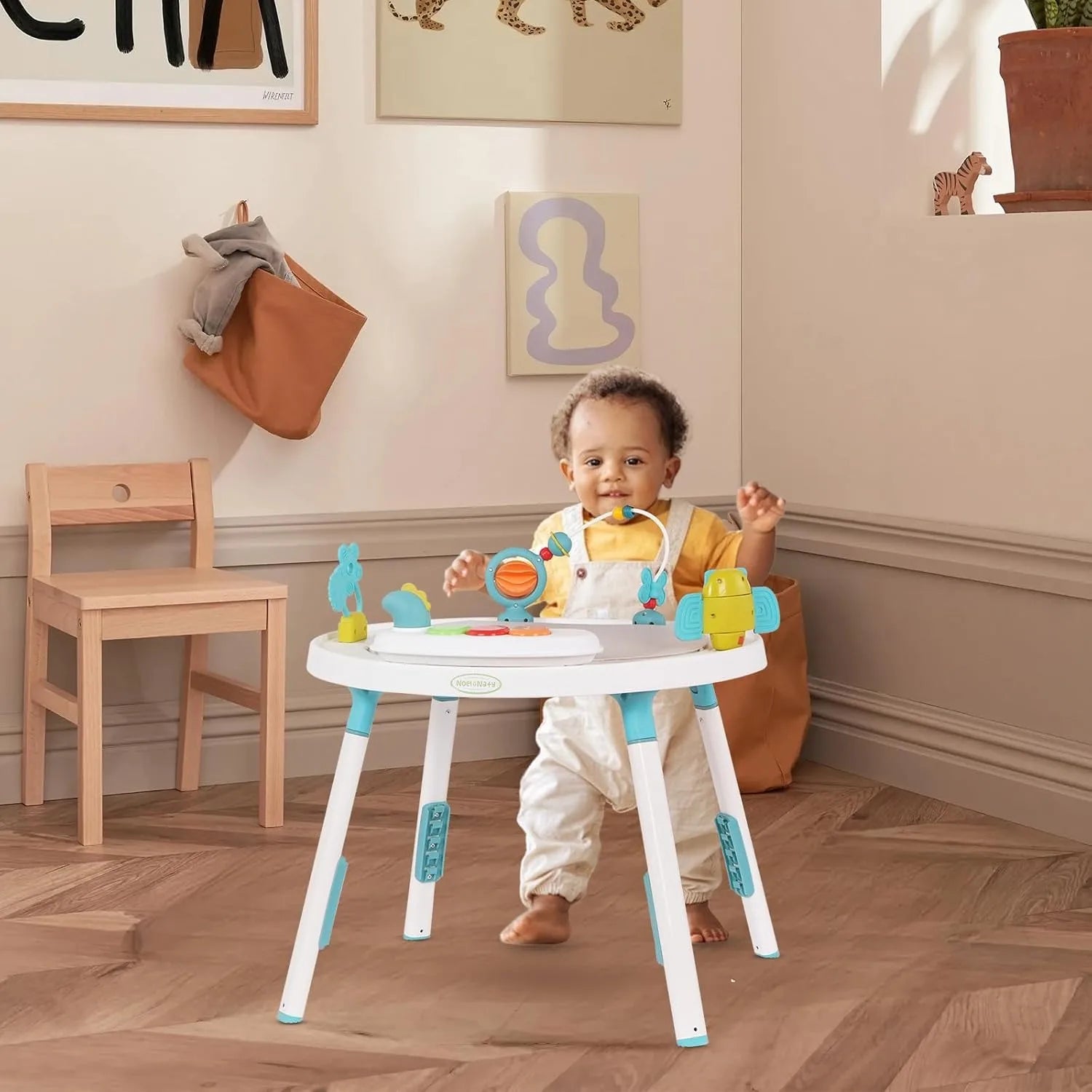 Baby 3-in-1 Activity Center Jumper and Table - with Removable Toys and 360° Rotating Seat - Ideal for Infant Entertainment