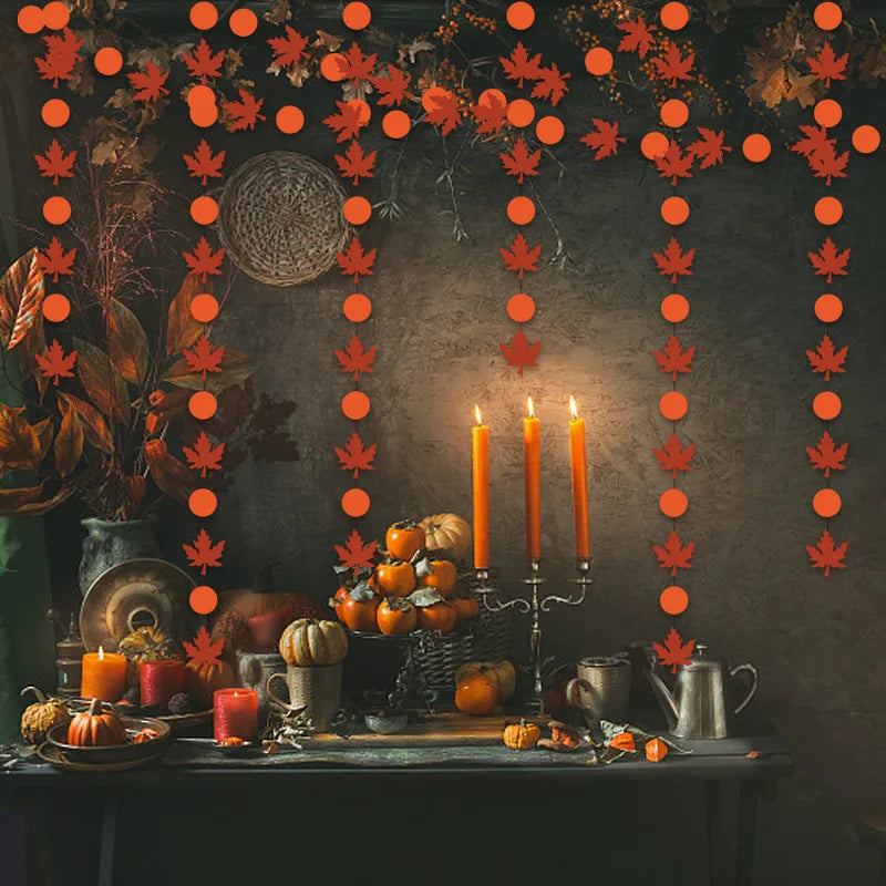 ديكور احتفالي خريفي على شكل قرع وأوراق القيقب وخلفية لعيد الشكر وحصاد ديكور جداري لمشهد الحفلة ديكور للمنزل