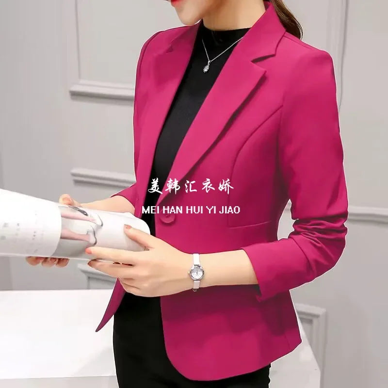 Slim Fit Women's Business Jacket Commuter StyleSmall Size Office Goddess Suit Top Casual ElegantChinese Fashion Coat