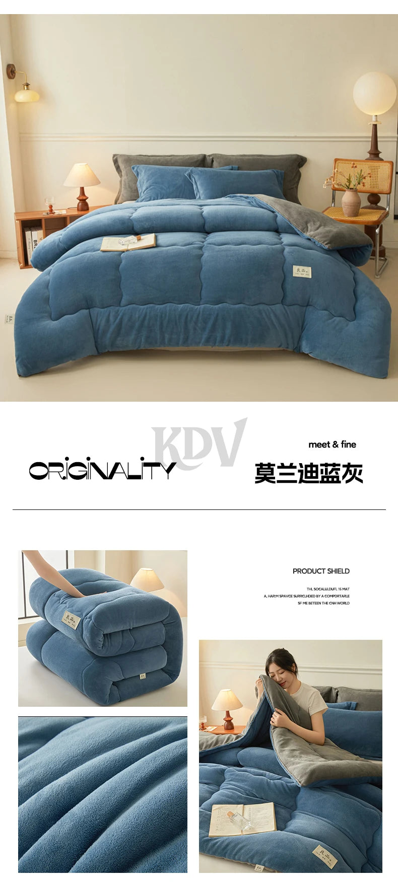 Thickened Milk Velvet Winter Warm Blanket for Bed Queen Size Soft Flannel Quilt Double-Sided Plush Single Double Thick Comforter