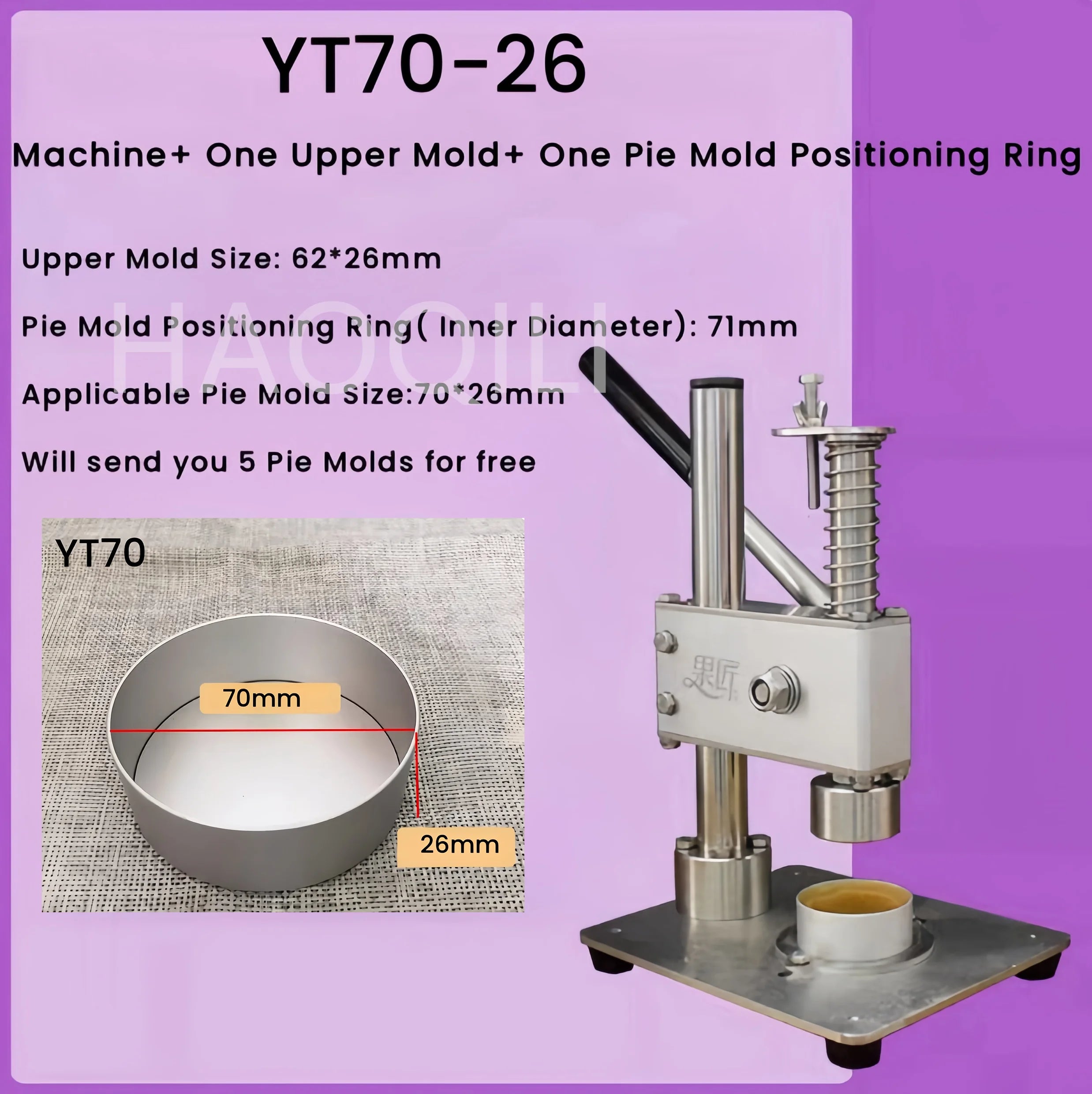 Stainless Steel Non-Stick Cupcake Mold Multiple Size Baking Mould Pastry Tool Commercial Manual Egg Tart Shape Machine