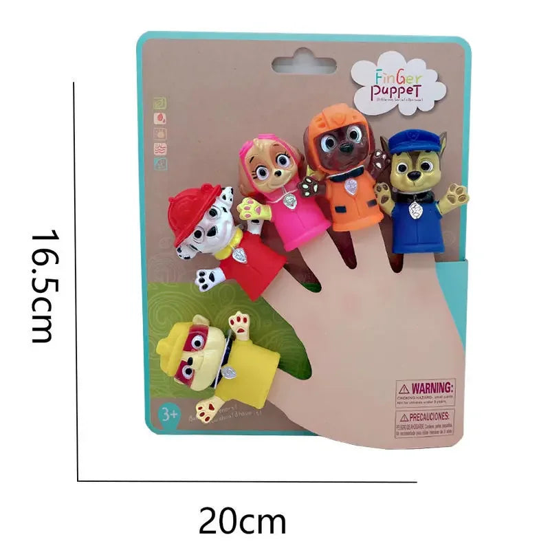 Paw Patrol Chase Cartoon Hand Doll Toy Finger Puppet Role Play Tell Story Silicagel Cloth Doll Educational Toy for Children Kids