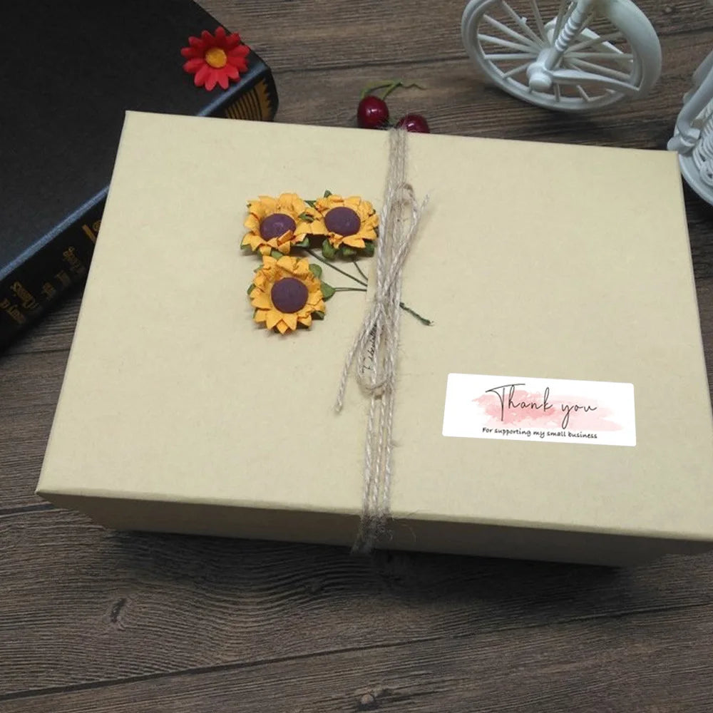 120Pcs 1inch*3inch Thank You Stickers Self-adhesive Laser Stickers Sealing Label for Small Business Bakery Shop Thank You Gifts