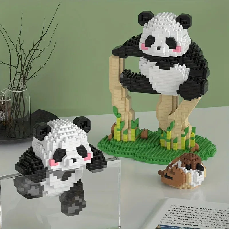Cute Panda Building Blocks: Creative Series Educational Toy For Model Decoration Halloween/Thanksgiving Day/Christmas gift