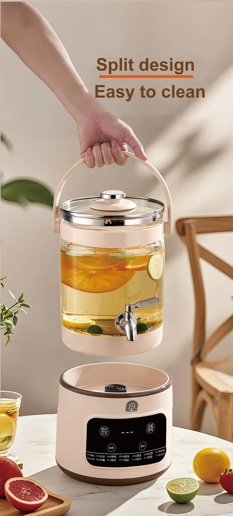 3L Electric Kettle Smart Tea Brewer Large Capacity Office/Commercial Faucet Fruit Tea Bucket Thermostatic Kettle Multi-functiona