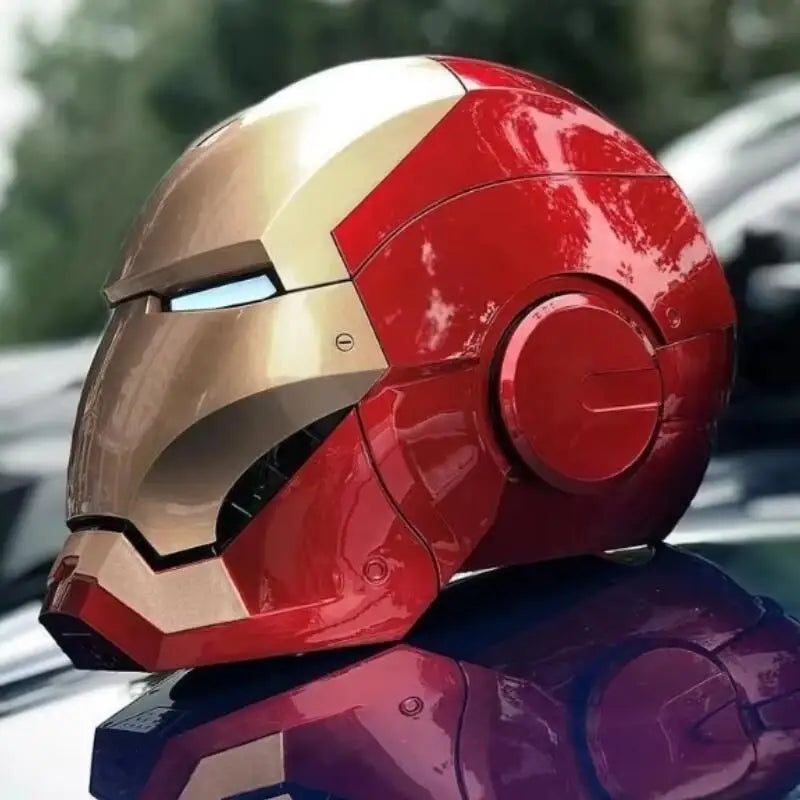 Marvel Iron Man Helmet Mk Jarvis Wearable Automatic Opening And Closing Hood Deformable Luminous Hood Mechanical Arm Toy Gifts