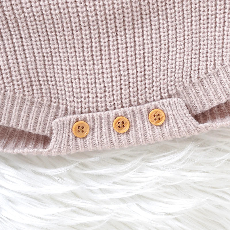 Infant Baby Girl Knitting Bodysuits Clothes 0-18m Spring Autumn Winter Newborn O Neck Long Sleeves Onesie Outfits Child Costumes