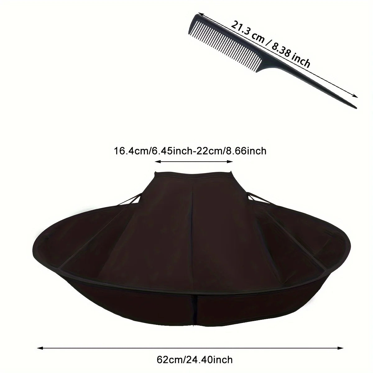 Cape de coiffeur avec peigne - Tablier de barbier pliable