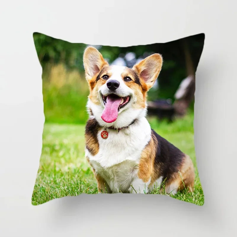 Golden Retriever Pet Dog Pattern Printed Pillow Cover Fashionable Luxury Home Decoration Office Seat Cushion Cover