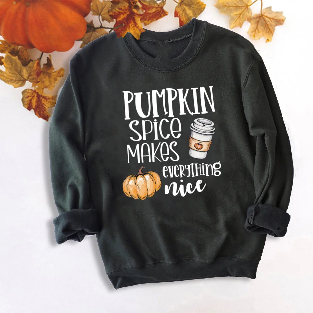 Just A Girl Who Loves Fall Sweatshirt Thankful Grateful Blessed Hoodie Women Fashion Thanksgiving Pullover Top Halloween Clothes
