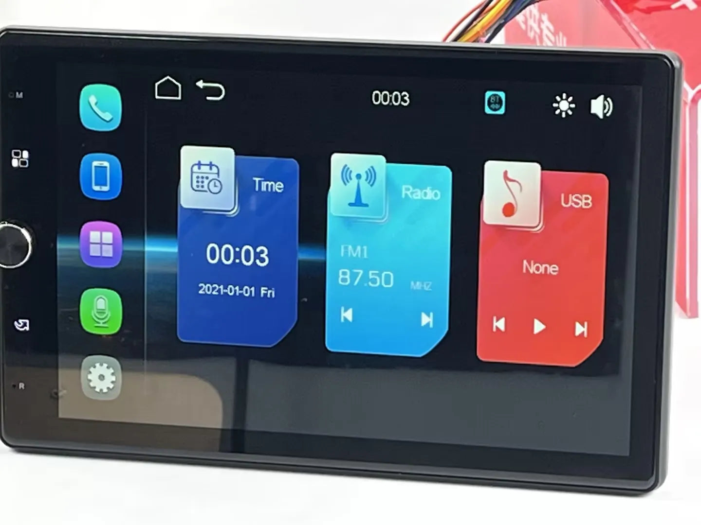 ESSGOO 10.4" Car Stereo Single DIN Wireless CarPlay Android Auto Rotatable Touch Screen Bluetooth GPS Nav Radio Player Head Unit