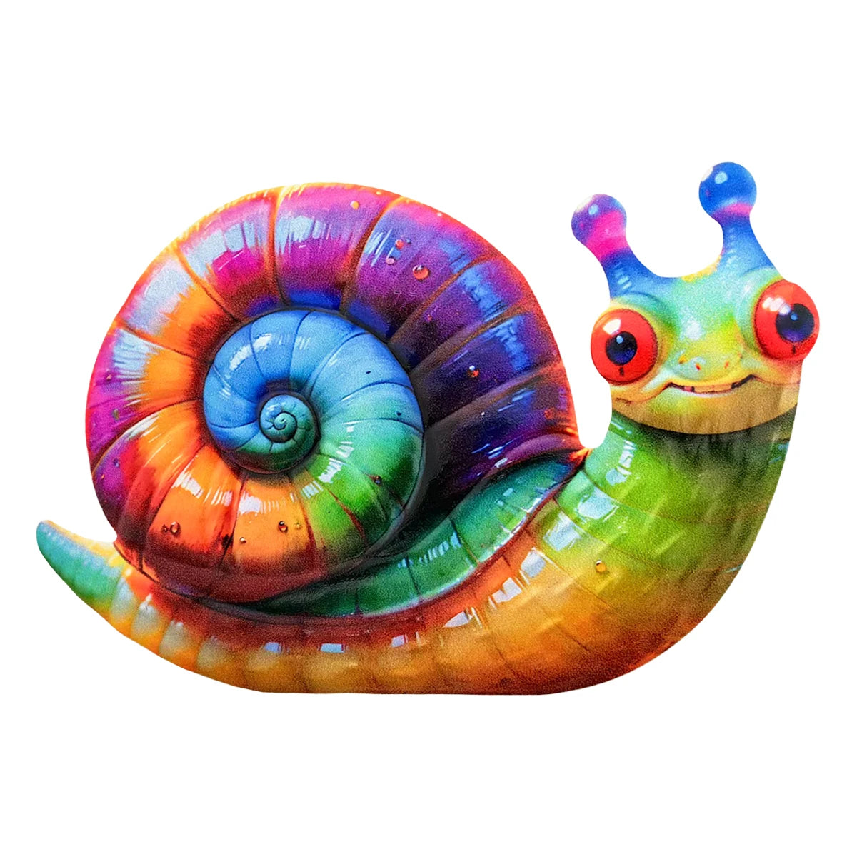 Metal Art Snail Wall Decor Colorful Iron Art Snail Sculptures Snail Hanging Ornament for Outdoor Home Office Yard Garden Wedding