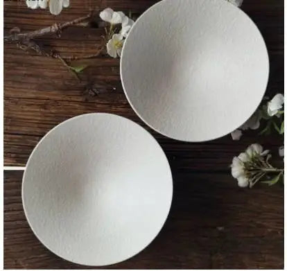Ceramics Dinner Plate Tall Pasta Plates Salad Bowls Soup Basins Restaurant Home High Feet Tableware Snack Dessert Trays