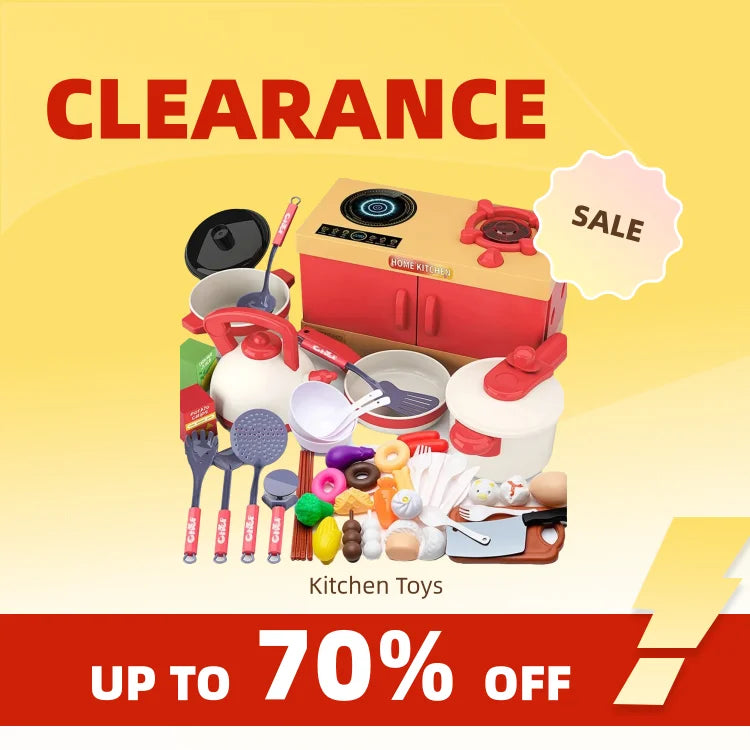Clearance_Simulation Pretend Play House Kitchen Toy Girl Cooking Tableware Set Girl Simulation Cooking Tableware Set Gifts Toys