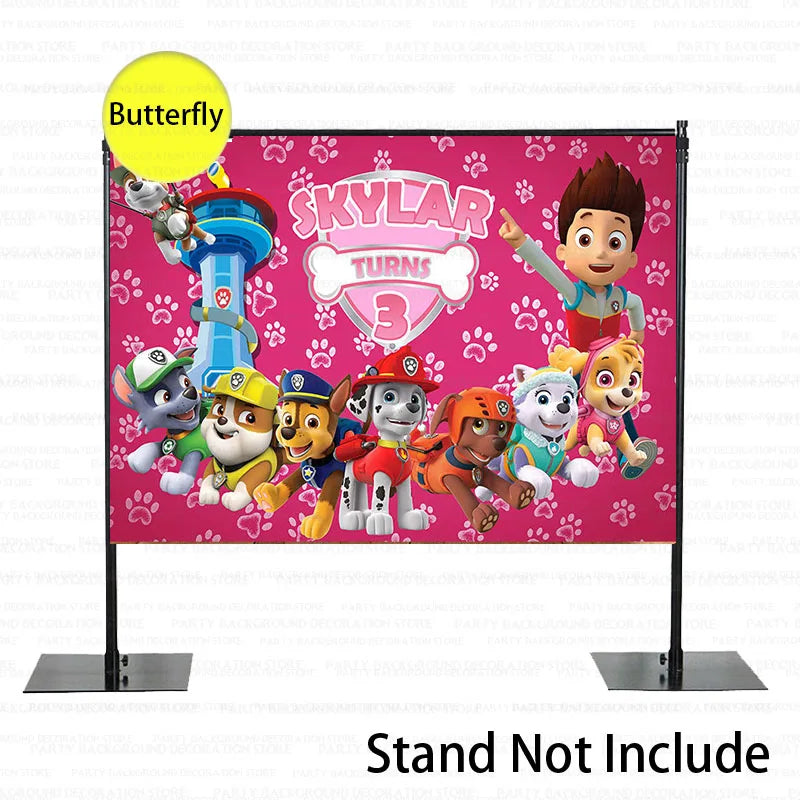 Halloween Paw Patrol Dogs Rescue Chase Marshall Skye Boys Backdrop Girls Birthday Party Decor Baby Shower Background Banner