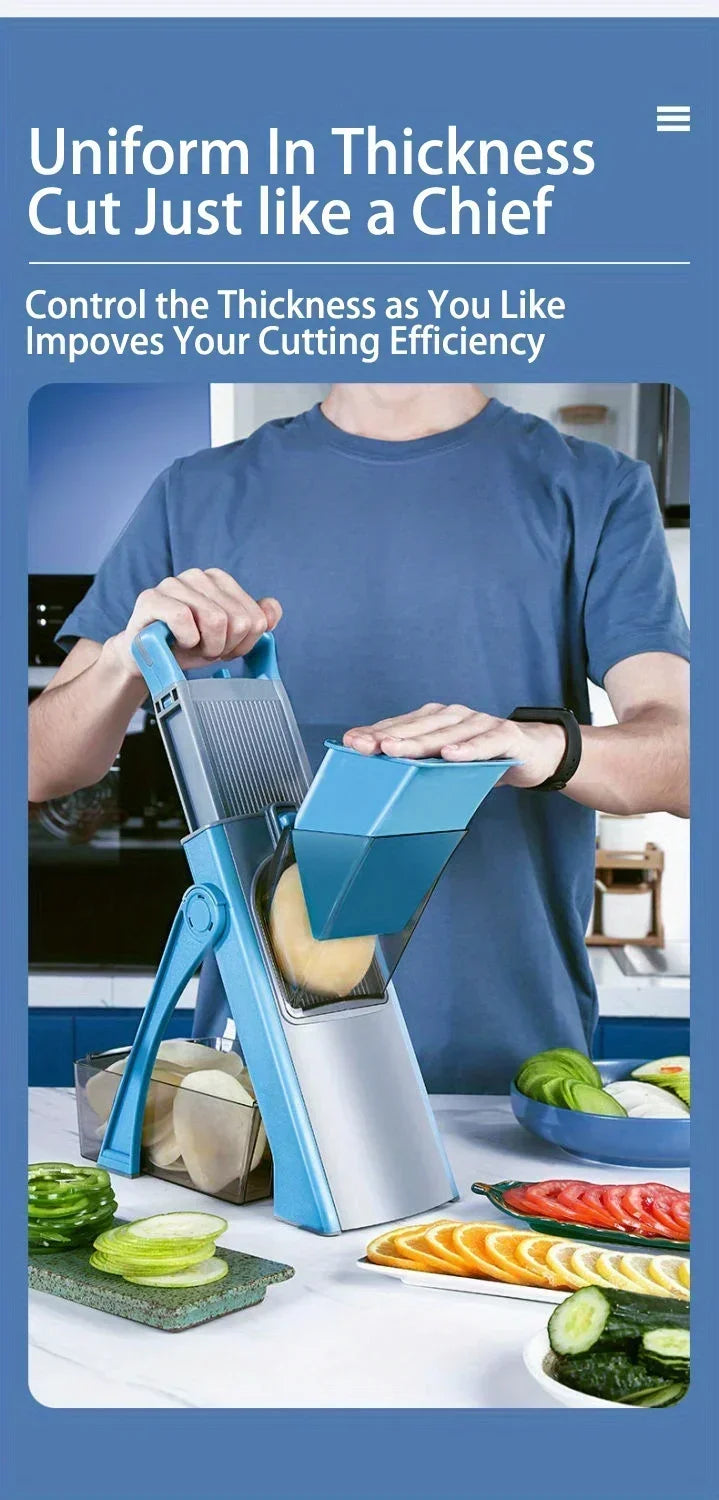 1 Multifunctional Vegetable and Fruit Slicer and Grater Set - Efficiently Chop, Grate and Slice Potatoes and More Kitchen Tools