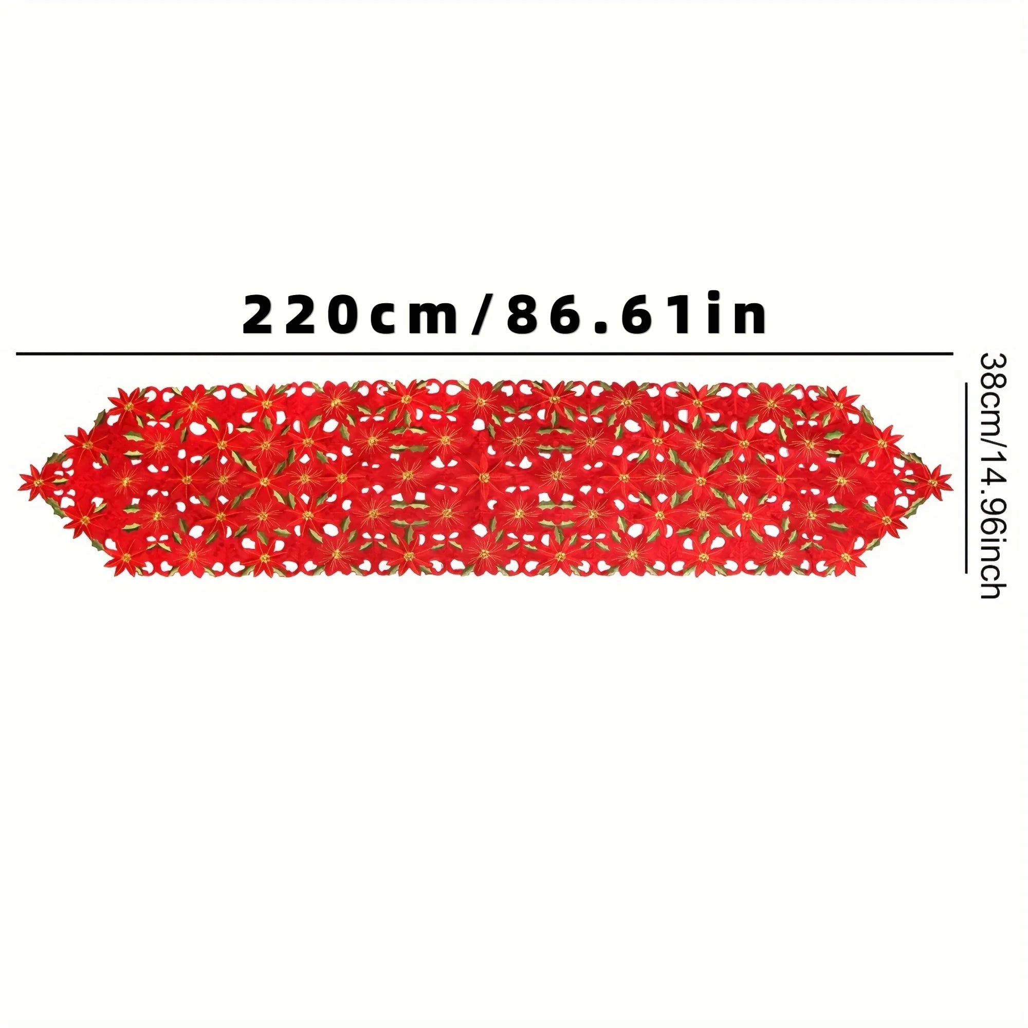 2/1PCS Red and Green Christmas Embroidered Printed Tablecloths Party Picnic Table Cloth Supplie Table Runners Linens