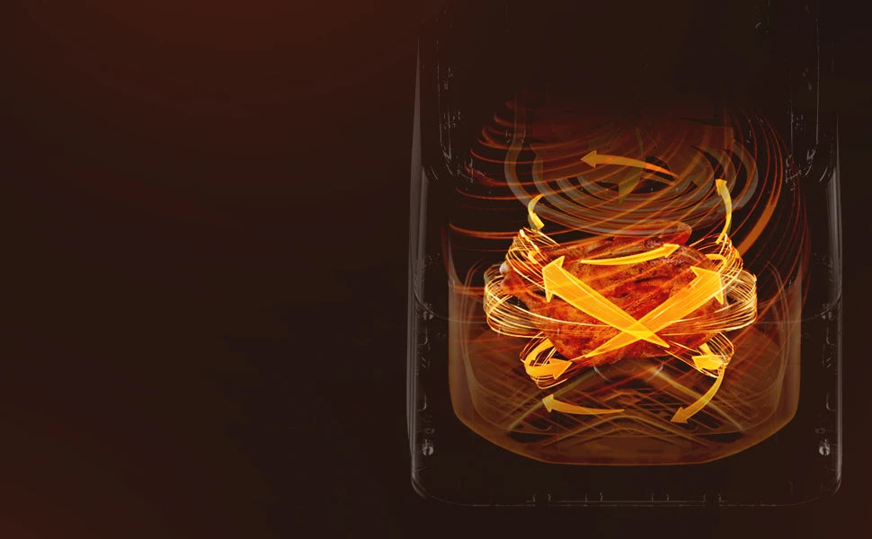 Midea Hot Air Fryer 7L Capacity, HeatXpress Technology, 90% Less Oil, Energy and Time Saving with 7 Presets, Easy-View Window