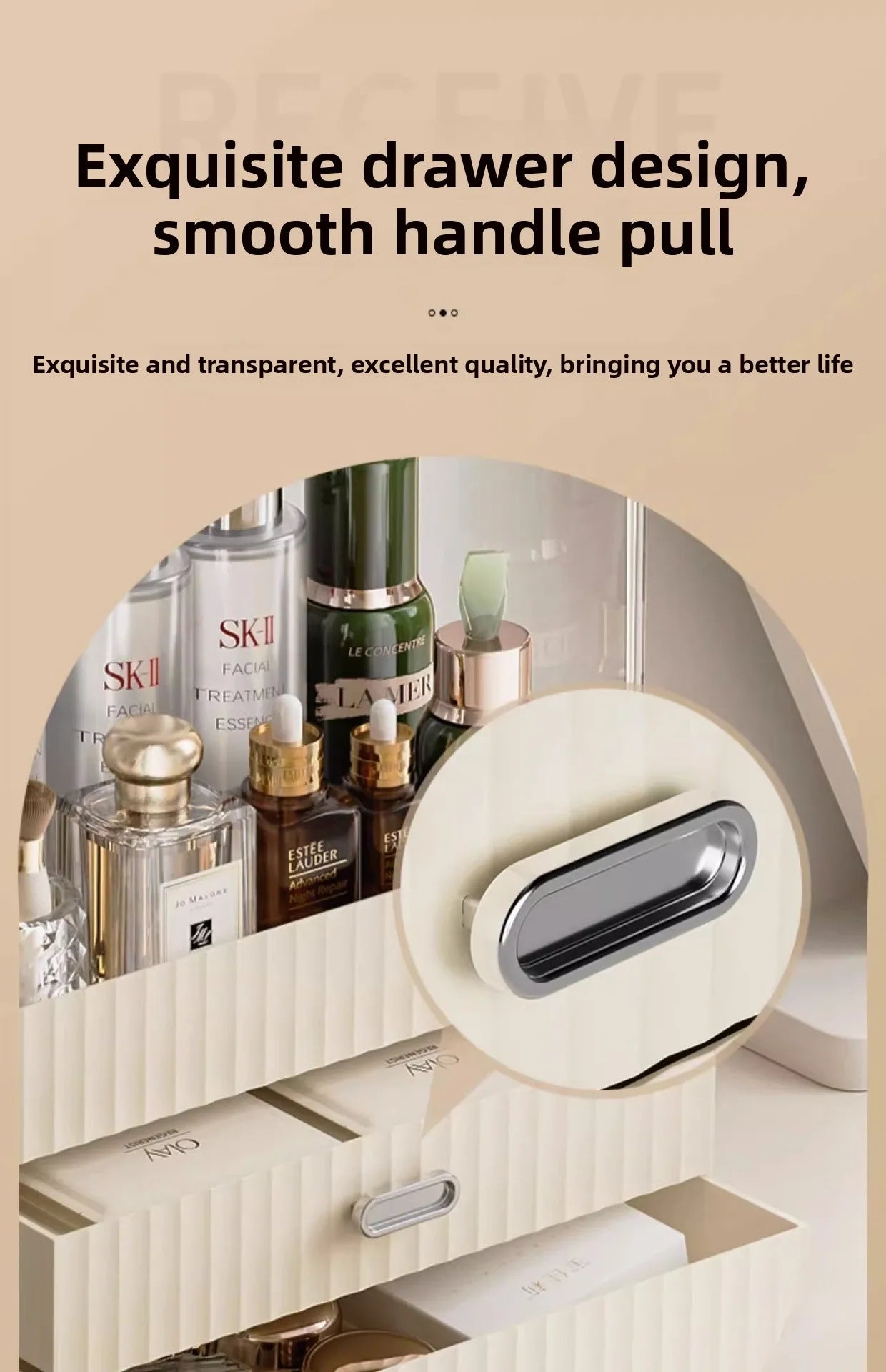 Boîte de rangement pour cosmétiques