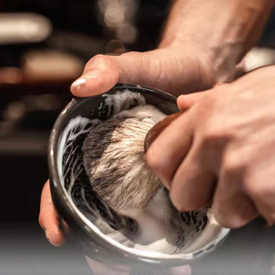 Skull head men's shaving brush 1/4pcs, suitable for giving men's gifts, hair salons, beard shaving，Special for real hair wigs