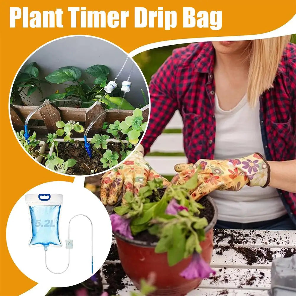 حقيبة ري أوتوماتيكية قابلة للتعديل للحدائق بسعة 5.2 لتر ونظام ري أوتوماتيكي للنباتات وأداة ري للحدائق بسعة كبيرة