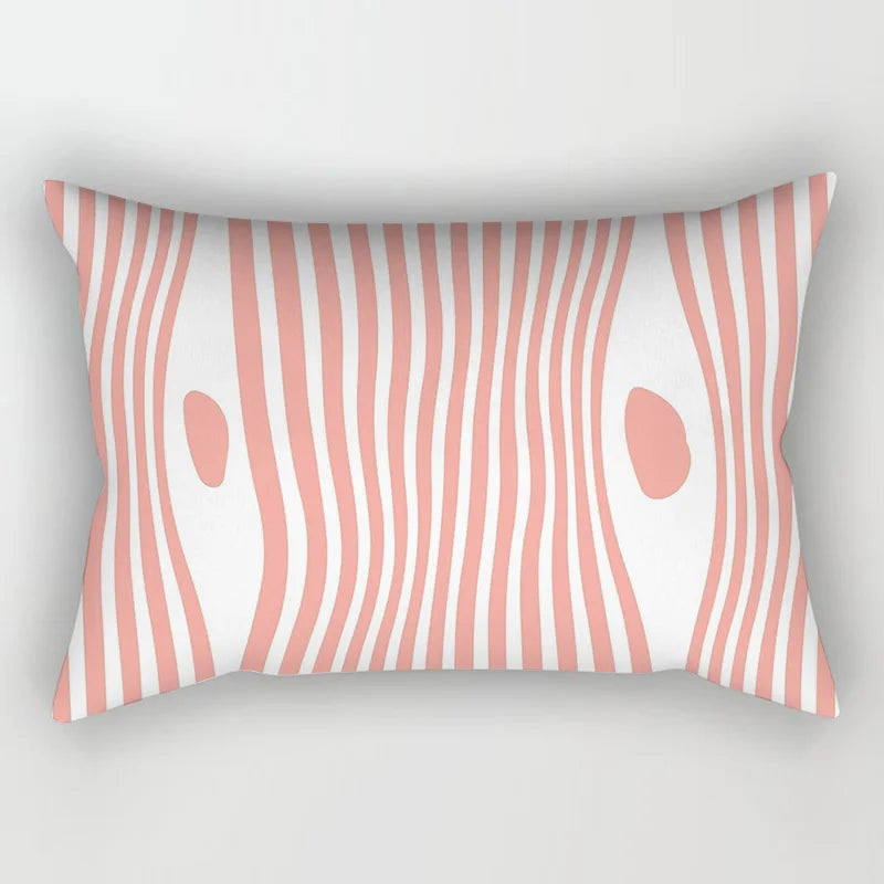 Soft Waist Pillowcase Morandi Geometric Artistic Pattern Household Bedroom Bed Pillowcase Nordic-style Decorative Pillowcase